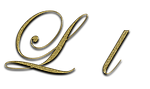 letter, l, gold