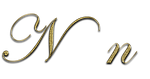 letter, n, gold