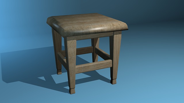 Free stool wood chair illustration
