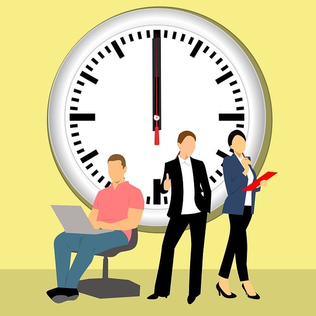 Free time business clock illustration