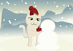 christmas, winter, snowman