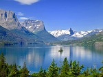saint mary lake, wild goose island, glacier national park