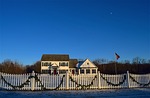 house, christmas, fence