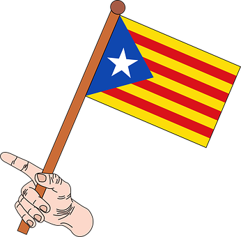 Free Flag The Flag Of Catalonia vector and picture