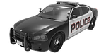 car, isolated, police car