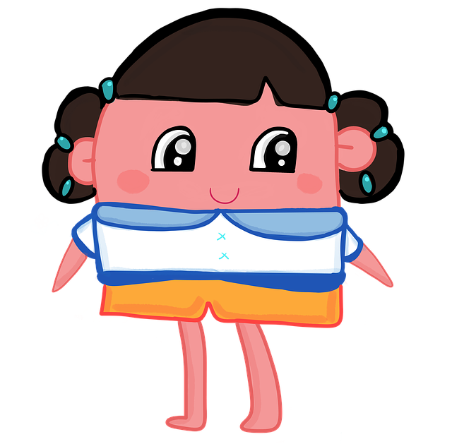 Free cartoon girl woman illustration