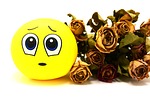 smiley, sad, roses