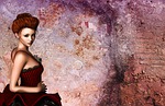 woman, retro, girl