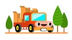 truck, wheels, small car
