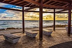 promenade, sea, bench