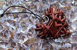 heart, crystals, wicker heart