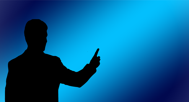 Free silhouette people with backlight illustration