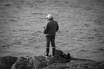 people, body of water, one