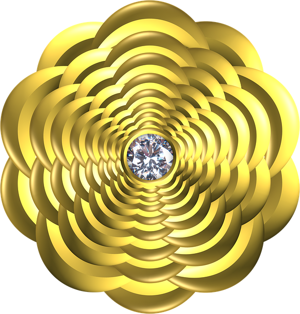Ornament, Goud, Edelsteen, Floreren