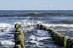 breakwater, the waves, sea