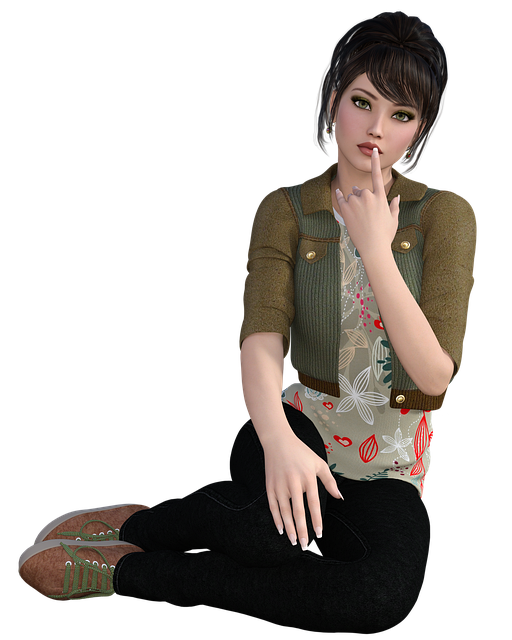Free woman nice young illustration