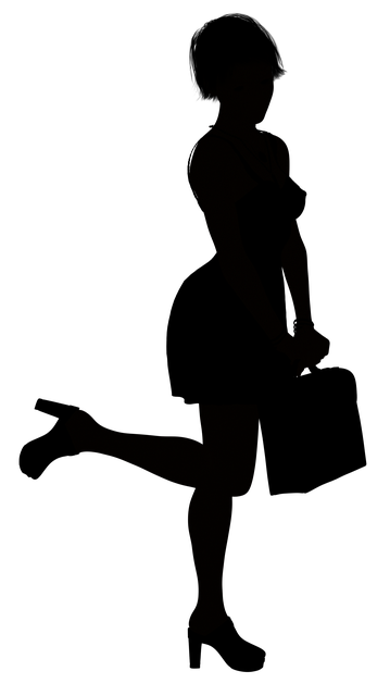 Free alpha mask silhouette woman illustration
