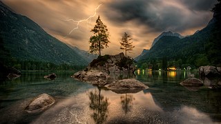Nature, Waters, Lake, Island