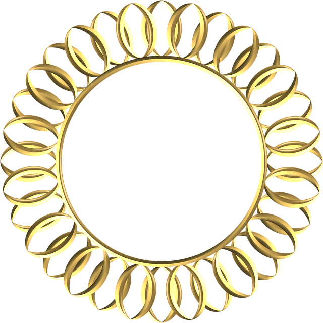Cadru, Aur, Ornamentat, Metal, Ornament