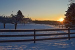 sunrise, snow, winter