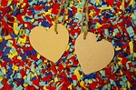 heart, paper, background