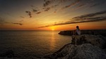 sunset, waters, dusk