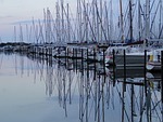 waters, reflection, pier
