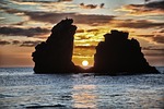 sunrise, body of water, sea