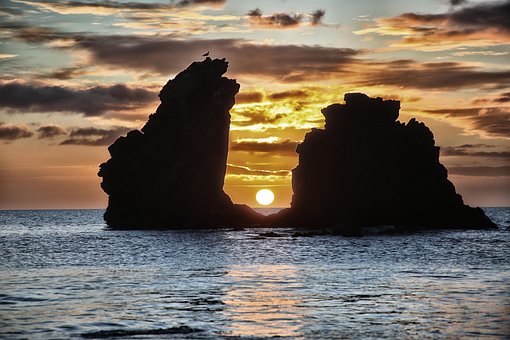 Sonnenaufgang, Gewässer, Meer, Morgen