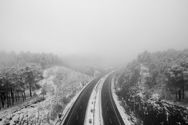 Free Snow Dual Carriageway photo and picture