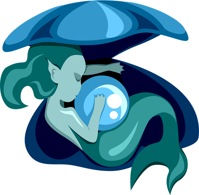 Free mermaid sleeping nautical illustration