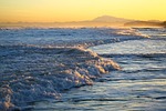 the pacific ocean, sunrise, sunset