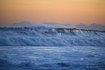 the pacific ocean, sunrise, sunset