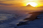 the pacific ocean, sunrise, sunset