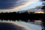 dusk, sunset, waters