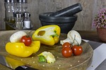 paprika, tomato, mushroom