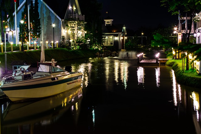 Nacht Boot, Port, Boot, Schiff, Wasser