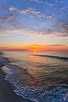 sunset, water, sea
