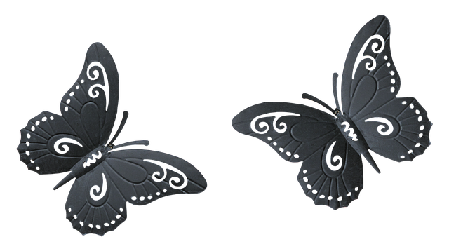 Free butterfly metal decoration illustration
