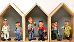 house construction, craftsmen, site
