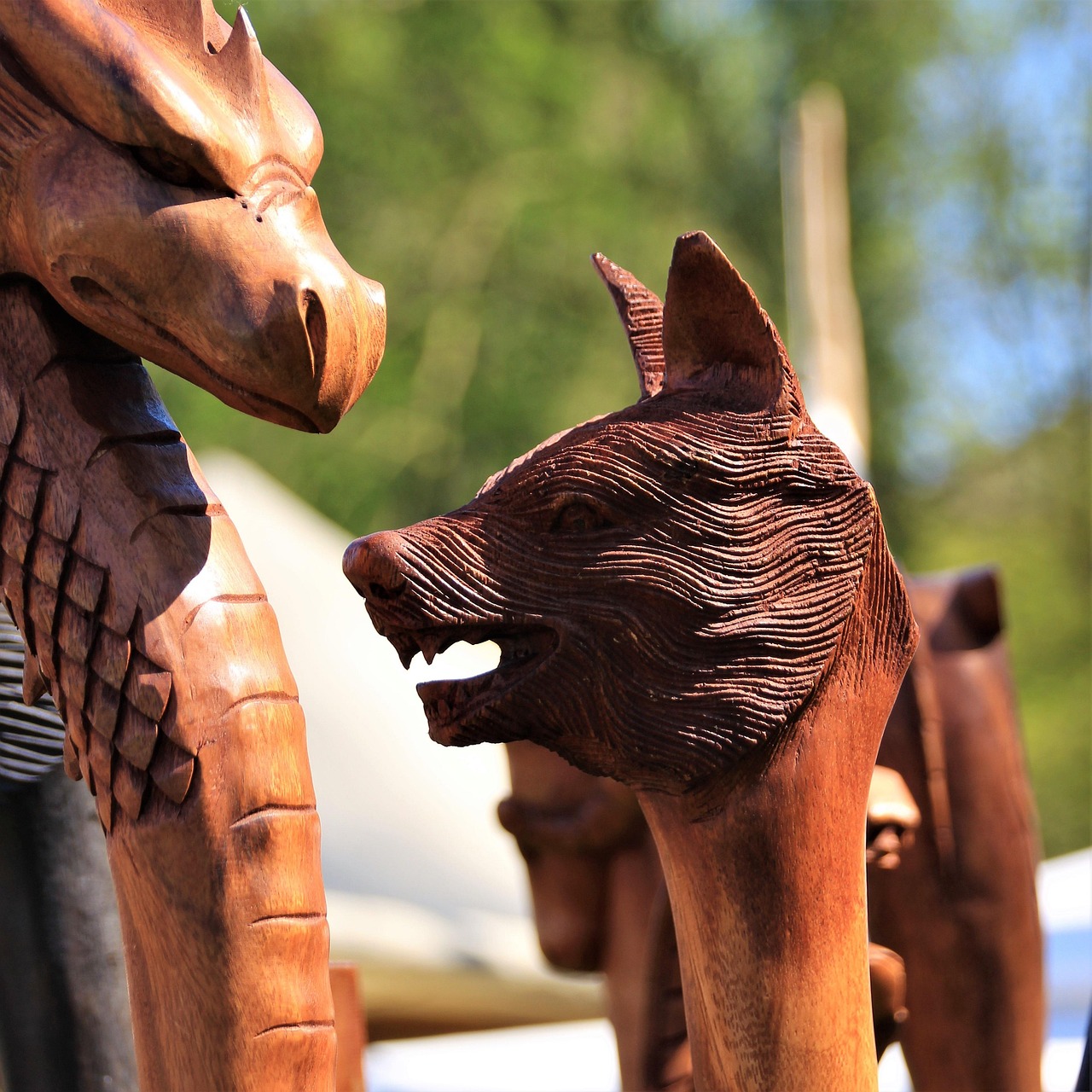 Statue Chiot En Bois Sculpté à La Main - Décoration Bureau Ou Maison, Cadeau Pour Amoureux Des Chiens