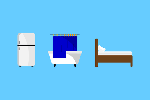 Küche, Bad, Badezimmer, Schlafzimmer