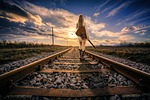 railway line, railway, rail