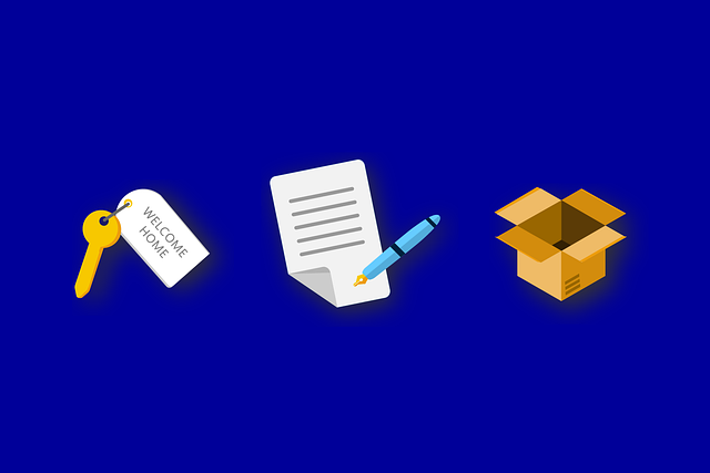 Free new home moving boxes house keys illustration