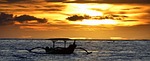 boat, sunset, dusk