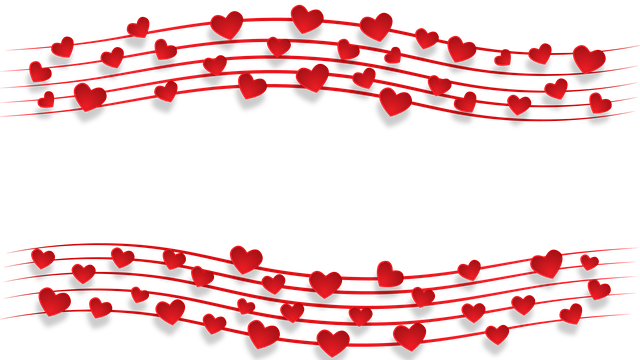 Free frame heart background illustration
