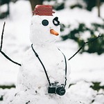 winter, camera, film