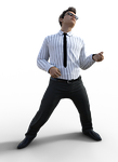 man, office, movement