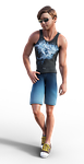 man, run, sporty
