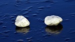 stones, ice, winter